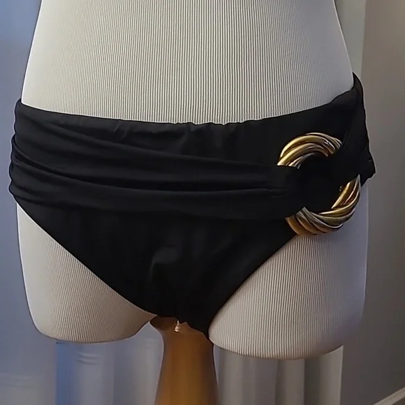 Aguaclara Designer Black Bikini 2 pc Made in Peru Size Medium - Picture 7 of 10